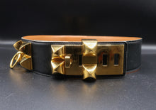 Charger l&#39;image dans la galerie, Hermès Medor Black Leather Belt
