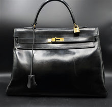 Cargar imagen en el visor de la galería, Hermès 35 CM Black Kelly Bag
