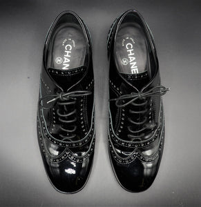 Chanel Patent Leather Oxford Shoes