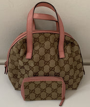 Load image into Gallery viewer, &quot;GG&quot; Gucci Monogram &quot;nano&quot; bag in canvas and leather , sold with its matchind cardholder very good condition

