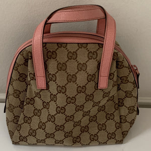 "GG" Gucci Monogram "nano" bag in canvas and leather , sold with its matchind cardholder very good condition