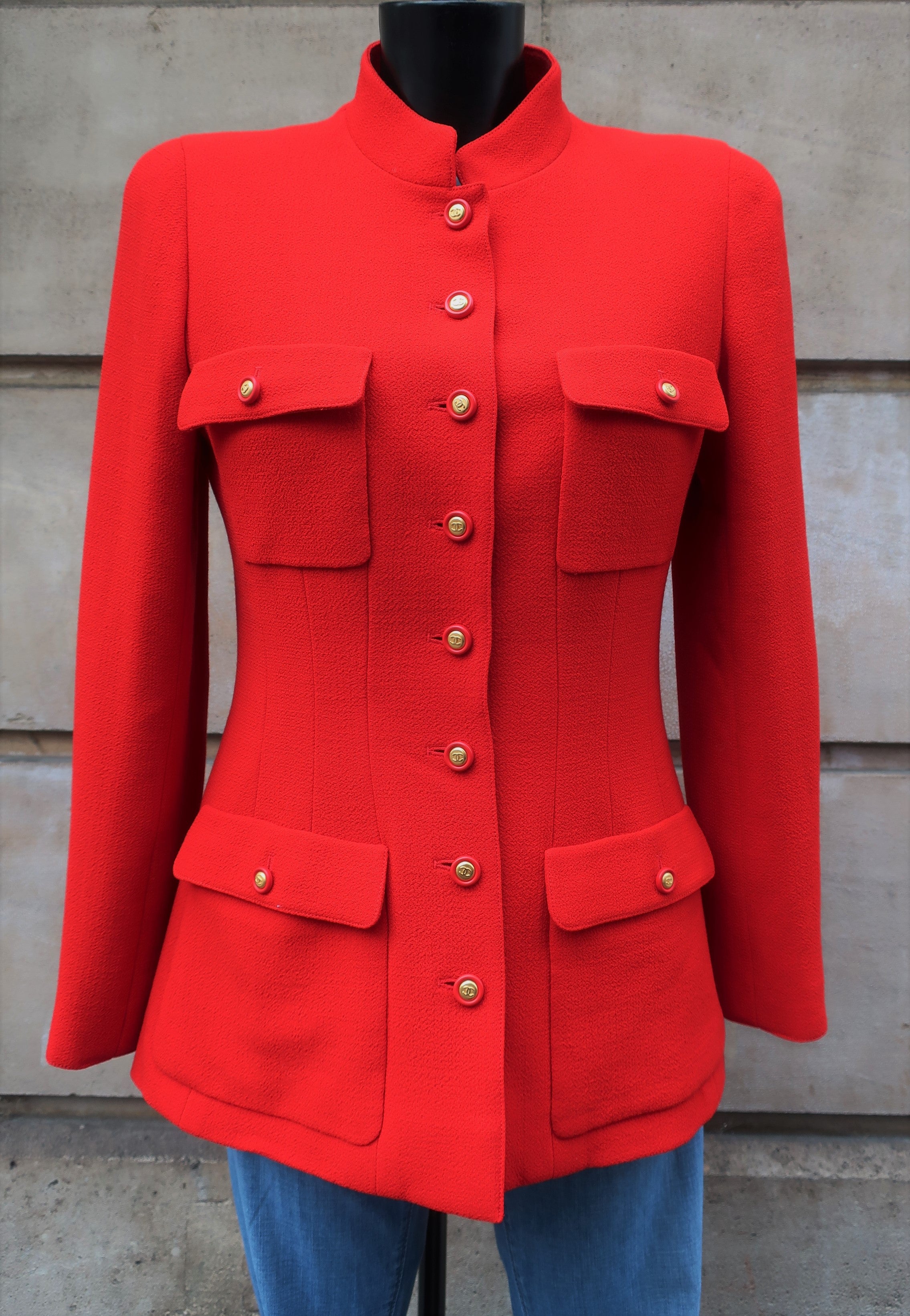 Chanel jacket clearance red