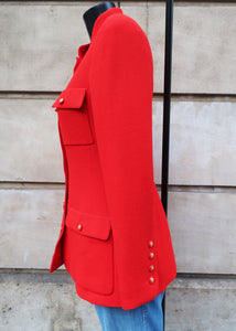 Chanel Red Tweed Jacket