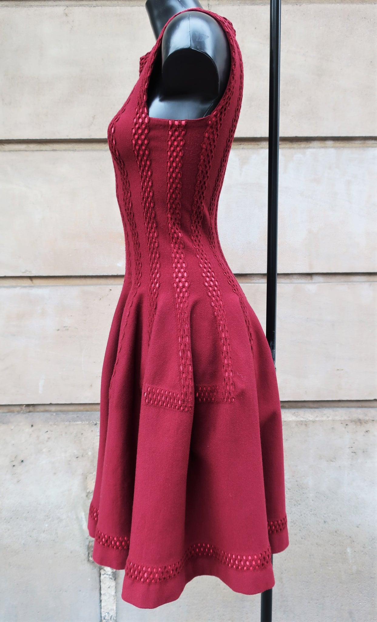 Azzedine Alaa Burgundy Dress hk-vintage Azzedine Alaa Burgundy Dress hk-vintage