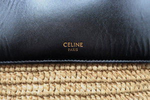 Céline Raffia & Leather Handbag