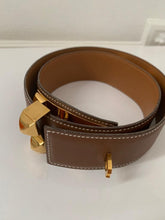 Load image into Gallery viewer, Vintage  Médor Hermès belt with gold hardware
