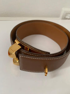 Vintage  Médor Hermès belt with gold hardware