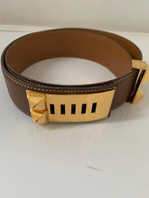 Load image into Gallery viewer, Vintage  Médor Hermès belt with gold hardware
