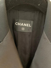Load image into Gallery viewer, Black Chanel tuxedo jacket in size 40/42 excellent condition
