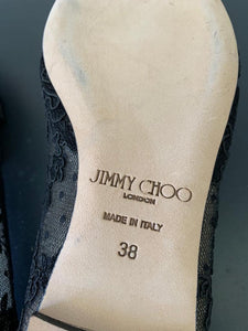 Ballerines Jimmy Choo en dentelle noires