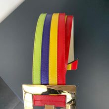 Carica l&#39;immagine nel visualizzatore di Gallery, Cintura vintage tricolore Céline
