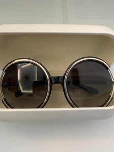Chloé grey and silver metal sunglasses