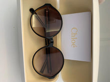 Load image into Gallery viewer, Chloé round brown with yellow inside Sunglasses

