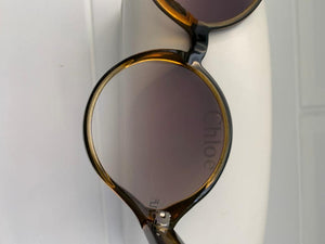 Chloé round brown with yellow inside Sunglasses