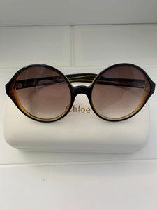 Chloé round brown with yellow inside Sunglasses