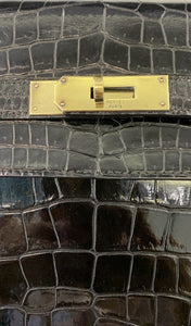Hermès Kelly vintage en crocodile